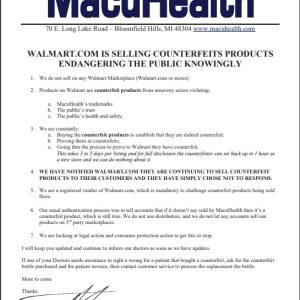 Alert Counterfeit Macuhealth